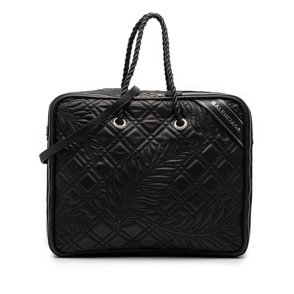 Pre-Loved Balenciaga Medium Quilted Lambskin Blanket Square Satchel